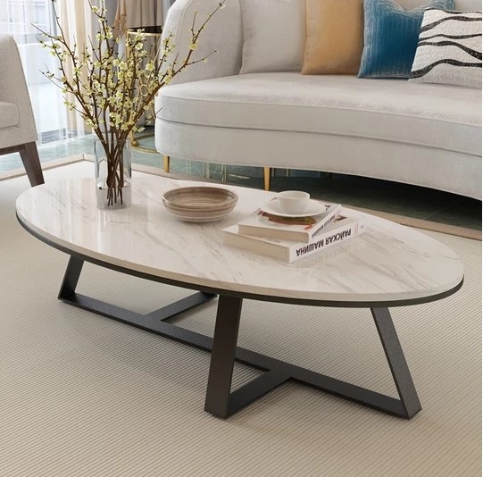 Bàn Trà Sofa Mặt Đá Elip BT245